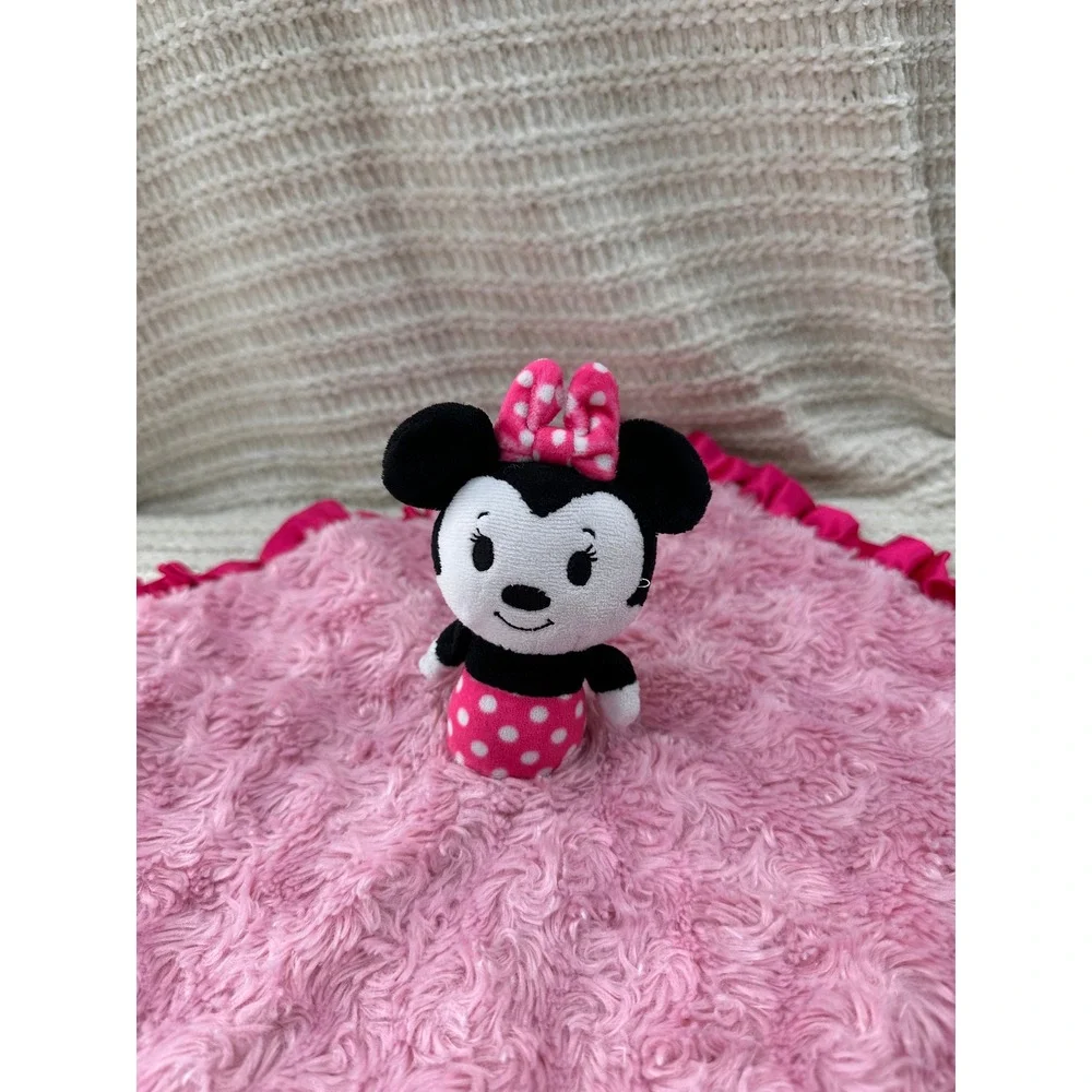 Disney Hallmark Itty Bittys Minnie Mouse Plush Baby Lovey Security Blanket Satin